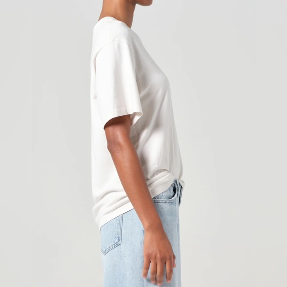 Agolde White Short Sleeve Tee - Picture 1 of 3